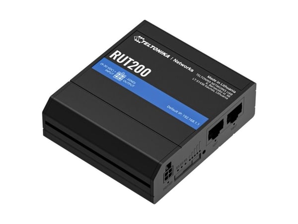 Teltonika RUT200 - Trådløs ruter - WWAN 2,4 GHz - 4G, 2G, 3G - DIN-skinnemonterbar, overflatemonterbar, veggmonterbar