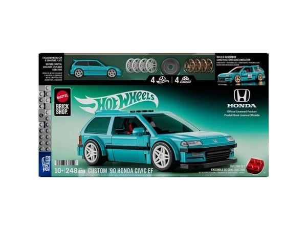 MATTEL BRICK SHOP HOT WHEELS Honda Custom 90 Civic EF byggsats (JHF62)