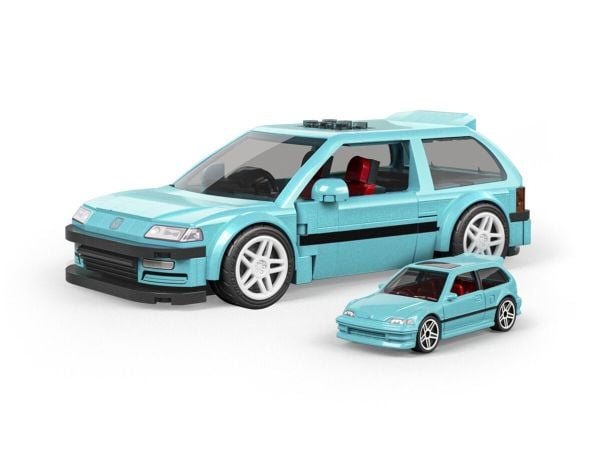 MATTEL BRICK SHOP HOT WHEELS Honda Custom 90 Civic EF byggsats (JHF62)