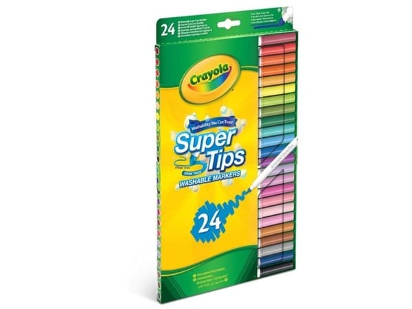 Crayola Supertips tvättbara märkpennor 24 st