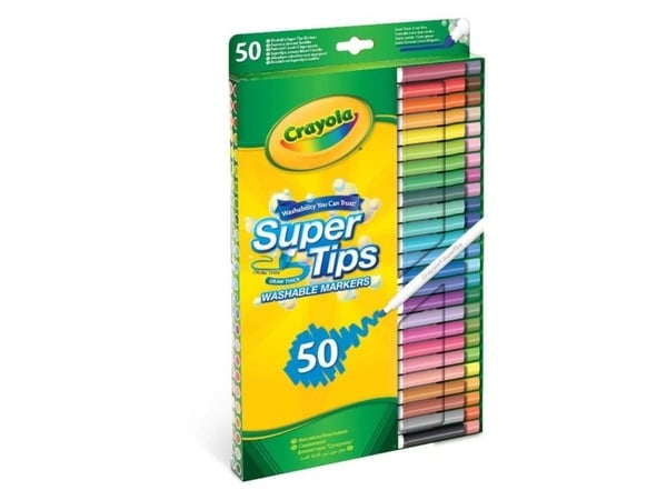 Crayola Supertips tvättbara markers 50 st