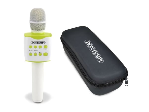 Bontempi Wireless speaker microphone with case, Mikrofon til lek og moro, Grønn, Hvit
