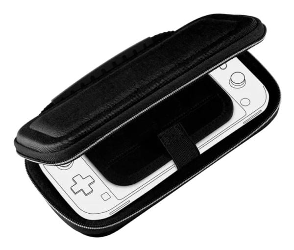 NACON SWITCH2POUCHBLACK, Reiseetui, Nintendo, Svart, EVA ( Ethylene-vinyl-acetat), Nylon, Nintendo Switch Lite, Glidelås