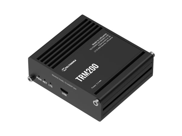 Teltonika TRM200000000, LTE modem, 9375 Kbit/s, Ulkoinen, musta, Verkko, Teho, Micro-USB