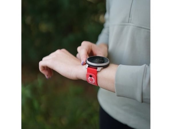 Suunto Athletic 5 - Klokkestropp for sportsur - 22 mm, silikon - Liten/medium størrelse - lavarød - for Suunto 5 Peak, 9 Peak, 9 Peak Pro, Ocean, R...