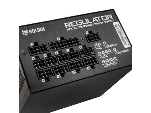 Kolink Regulator 80 PLUS Gold strømforsyning, ATX 3.0, PCIe 5.0, modulær - 1000 watt (KL-R1000FG)