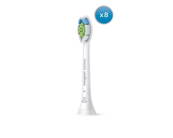 Philips Optimal White HX6068/87 Harjaspääpakkaus, 8 kpl, 8 kpl, Valkoinen, 3 kuukautta, Keskikokoinen, 62000 liikettä minuutissa, Philips