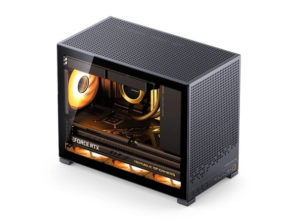 Jonsbo D32 PRO, Midi Tower, PC, Svart, Mini-ITX, micro ATX, Stål, Spela