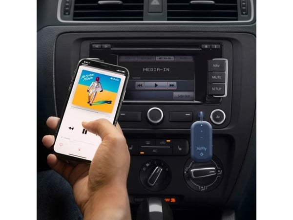 Twelve South AirFly Pro 2 Bluetooth-sovitin 3,5 mm:n liitäntäsisääntulolle, joka on yhteensopiva AirPodien ja muiden Bluetooth-kuulokkeiden kanssa ...
