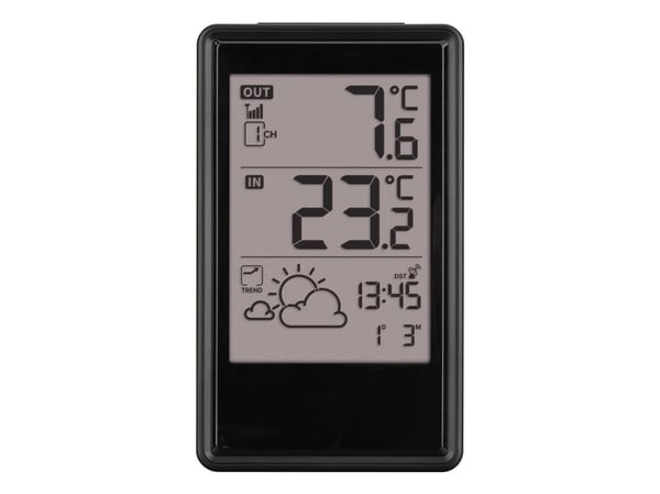 TFA-Dostmann 35.1170.01, Hvit, Inne Termometer, Utendørs Barometer, Termometer, Plast, 9,9 - 50 °C, 15 - 122 °F