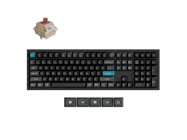 Keychron Q6 Ultra 8K, Täysikokoinen (100 %), Langallinen & langaton, USB + RF Wireless + Bluetooth, Mekaaninen, RGB LED, musta Keychron Q6 Ultra 8K, Täysikokoinen (100 %), Langallinen & langaton, USB + RF Wireless + Bluetooth, Mekaaninen, RGB LED, musta