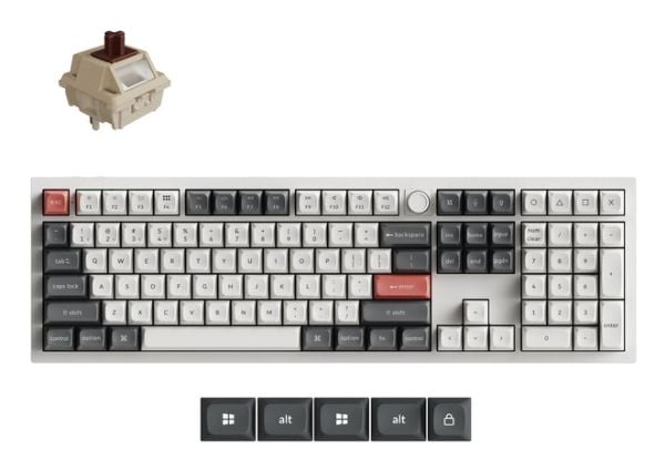 Keychron Q6 Ultra 8K, Täysikokoinen (100 %), Langallinen & langaton, USB + RF Wireless + Bluetooth, Mekaaninen, RGB LED, Valkoinen Keychron Q6 Ultra 8K, Täysikokoinen (100 %), Langallinen & langaton, USB + RF Wireless + Bluetooth, Mekaaninen, RGB LED, Valkoinen