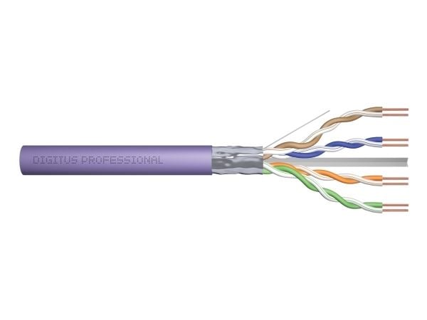 DIGITUS Professional - Installasjonskabel - 100 m - 7,2 mm - brettet uskjermet tvunnet par (F/UTP) - simplex - CAT 6 - IEEE 802.5/IEEE 802.3 - halo...