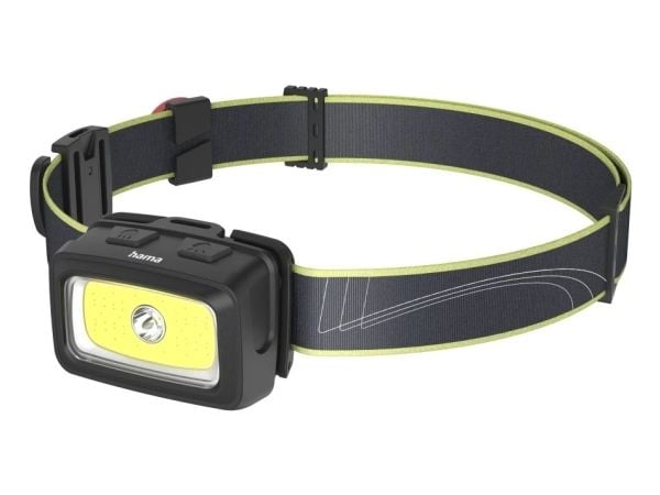 Hama HL350, Hodebåndslommelykt, Svart, Blå, Gult, Plast, Knapper, IP44, LED