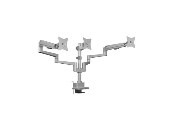 ICY BOX - Monteringssett (klemmemonteringsbase, skrivebordsmalje, 3 displaymonteringer) - justerbar arm - for 3 LCD/plasma-paneler - plastikk, stål...