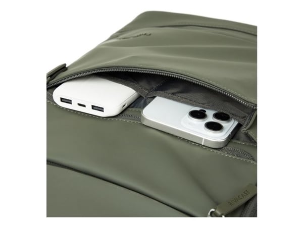 Rivacase Eden, Urban, Unisex, 39,6 cm (15.6"), Rom til Notebook, Vanntett, PU lær, Polyester, Resirkulert polyetylentereftalat (rPET)