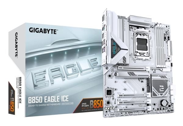 Gigabyte B850 EAGLE ICE - Hovedkort - ATX - Socket AM5 - AMD B850 Chipset - USB-C 3.2 Gen 1, USB 3.2 Gen 2, USB 3.2 Gen 1 - Gigabit LAN - innbygd g...