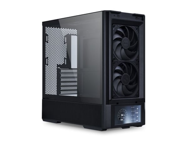 Lian Li LAN207DX, Midi Tower, PC, musta, ATX, mikro ATX, Mini-ITX, Terästä, Karkaistu lasi, 18 cm