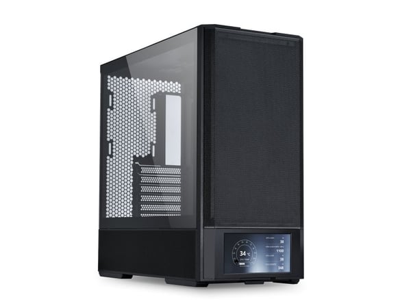 Lian Li LAN207DX, Midi Tower, PC, musta, ATX, mikro ATX, Mini-ITX, Terästä, Karkaistu lasi, 18 cm
