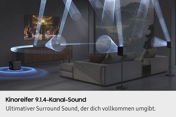 Samsung Q-series HW-Q935GF, 9.1.4 kanaler, DTS Digital Surround, DTS:X, Dolby Atmos, Dolby Digital, Dolby TrueHD, Game Pro, Trådlös, Separat, Svart...