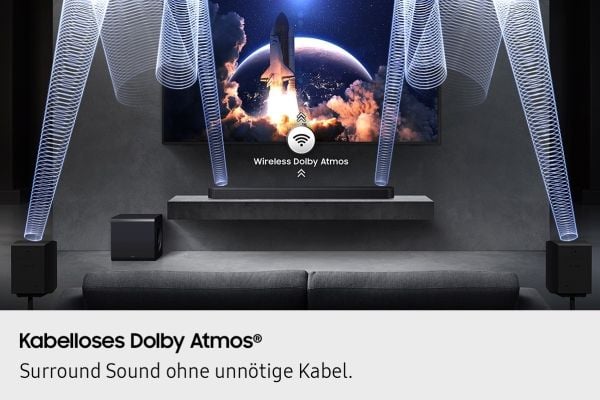 Samsung Q-series HW-Q935GF, 9.1.4 kanaler, DTS Digital Surround, DTS:X, Dolby Atmos, Dolby Digital, Dolby TrueHD, Game Pro, Trådlös, Separat, Svart...