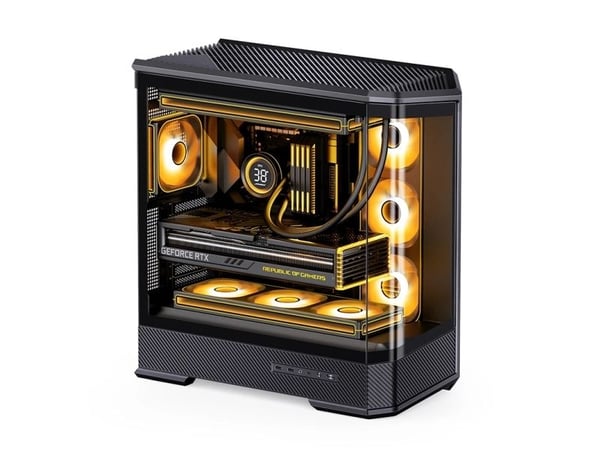 Jonsbo D400 PC-kompiuterio korpusas, Midi Tower, ATX, Härdat glas - juodos spalvos
