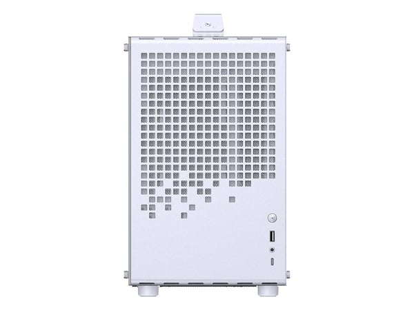 Jonsplus Z20 Mesh PC-koffert, Mini Tower, Micro-ATX, med bærehåndtak - hvit
