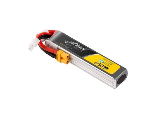 Tattu LiPo-batteri Tattu 2s 650mAh 95C 7.6V HV med XT30 Long-Pack