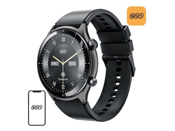 Smartwatch QCY GT3 S7 AMOLED 1,43" 3ATM (czarny)