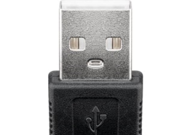 Wentronic 55158, 1 m, Virtapistoke tyyppi D, USB A, USB 2.0, Musta