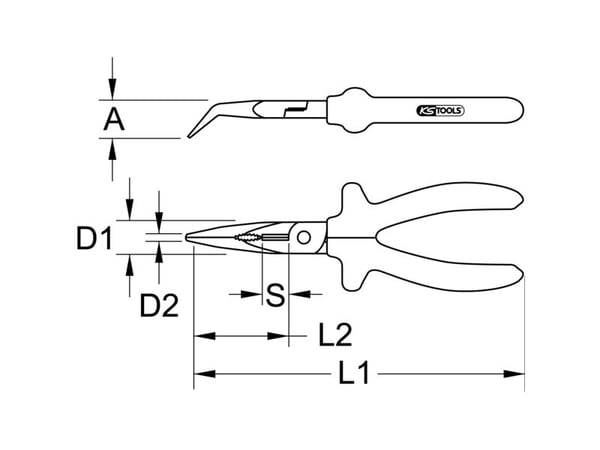 KS Tools 117.1294, Terästä, 160 mm