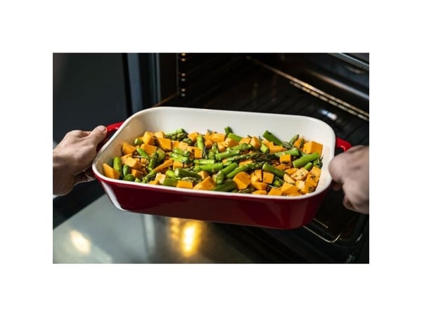 Staub Ceramic, Rektangulær, Keramisk, 300 °C, Rød, Hvit, 5,01 kg