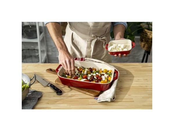 Staub Ceramic, Rektangulær, Keramisk, 300 °C, Rød, Hvit, 5,01 kg