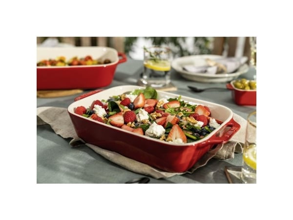 Staub Ceramic, Rektangulær, Keramisk, 300 °C, Rød, Hvit, 5,01 kg