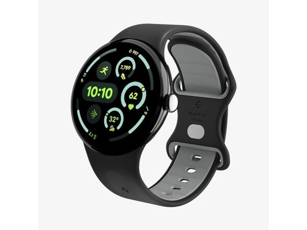 Spigen Nano Pop, Yhtye, Älykello, musta, Google, Pixel Watch 4 (41mm), Silikoni