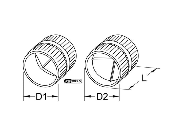 KS TOOLS innvendig og utvendig avgrader, metall, 3-40 mm (105.1000)