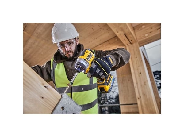 DeWALT DCF860E2T-QW, Iskuruuvain, Pistoolikahva, 1/4", musta, Keltainen, Harjaton, 3800 RPM