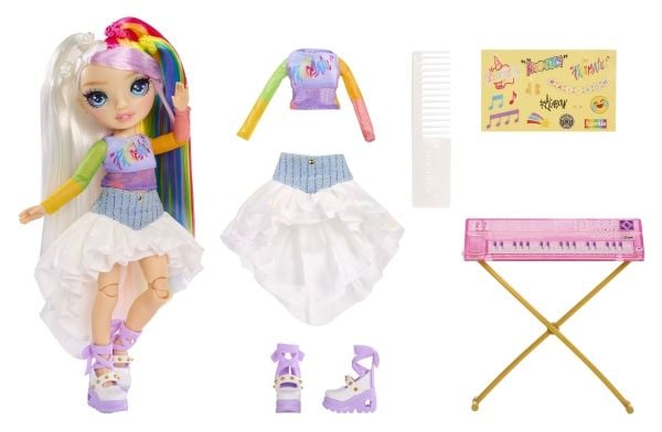 Rainbow High Jr High Rockband Fashion Dolls -Amaya, Motedukke, Hunkjønn, 4 år, Gutt/Jente, Flerfarget