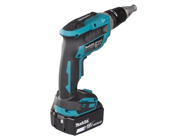Makita DFS452TJX2, Elektrisk skrutrekker, Pistolhåndtak, 1/4", Svart, Blå, Grå, Børsteløs, 4000 RPM