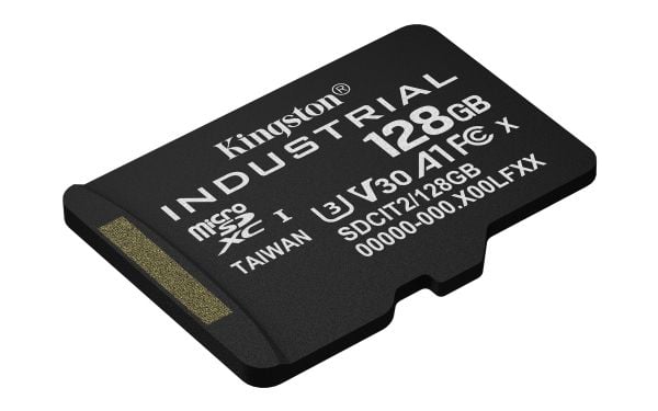 Kingston Industrial - Flashminnekort (SD-adapter inkludert) - 128 GB - A1 / Video Class V30 / UHS-I U3 / Class10 - microSDXC UHS-I
