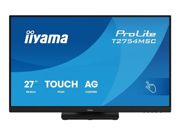 iiyama ProLite T2754MSC-B2AG - LED-skjerm - 27" - berøringsskjerm - 1920 x 1080 Full HD (1080p) @ 83 Hz - IPS - 300 cd/m² - 1000:1 - 4 ms - HDMI, V...