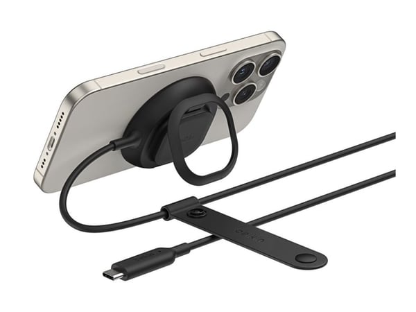 Belkin UltraCharge - Trådlöst laddställ - Qi2, square form - 25 Watt - svart