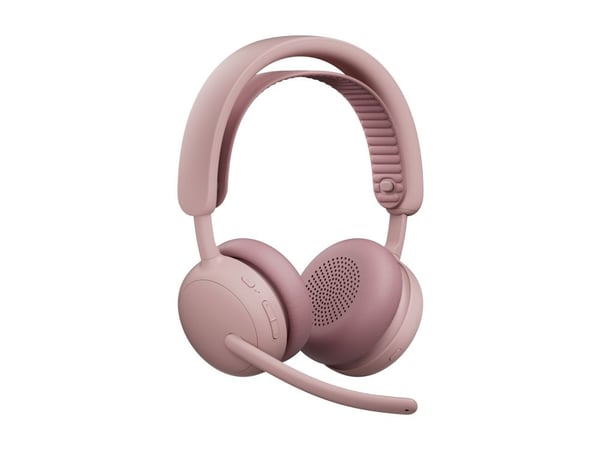 Logitech Zone Wireless 2 ES - Hodesett - on-ear - Bluetooth - trådløs, kablet - aktiv støydemping - USB-C - rosa - Certified for Microsoft Teams