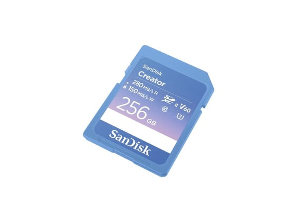SanDisk Creator - Flashminnekort - 256 GB - Video Class V60 / UHS-II U3 / Class10 - SDXC UHS-II