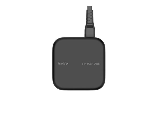 Belkin CONNECT 6-in-1 Core GaN - Dokkingstasjon - USB-C - HDMI - 1GbE - 130 watt