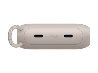 Belkin BoostCharge - Strømbank - med skjerm - 10000 mAh - 20 watt - PD - 2 utgangskontakter (USB-C) - på kabel: USB-C - sand