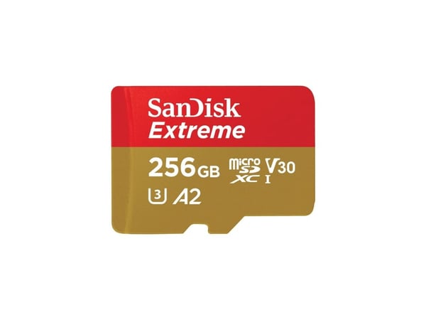 SanDisk Extreme - Flashminnekort - 256 GB - A2 / Video Class V30 / UHS-I U3 / Class10 - microSDXC UHS-I