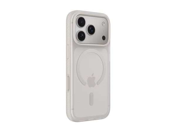 Belkin SheerForce Grip Series - Baksidedeksel for mobiltelefon - MagSafe-samsvar - laget av resirkulerte materialer - sand - for Apple iPhone 17 Pro
