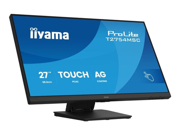 iiyama ProLite T2754MSC-B2AG - LED-skjerm - 27" - berøringsskjerm - 1920 x 1080 Full HD (1080p) @ 83 Hz - IPS - 300 cd/m² - 1000:1 - 4 ms - HDMI, V...