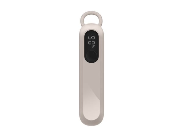 Belkin BoostCharge - Strømbank - med skjerm - 10000 mAh - 20 watt - PD - 2 utgangskontakter (USB-C) - på kabel: USB-C - sand